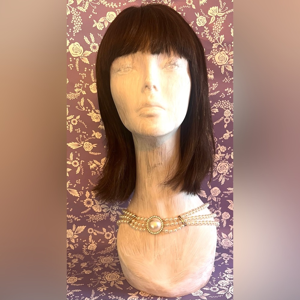 Human Hair razor cut wig with fringe